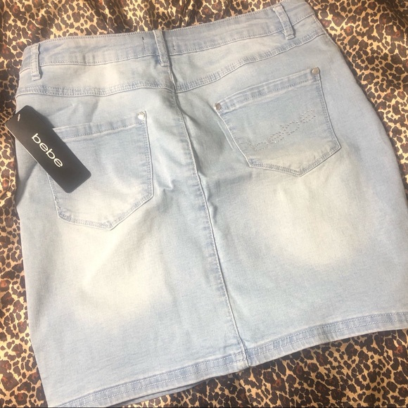 Y2k Style Bebe Rhinestone High Waisted Mini Skirt - Picture 6 of 10